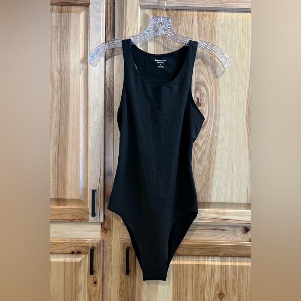 Reformation Ecostretch Black Basic Minimalist Bod… - image 3